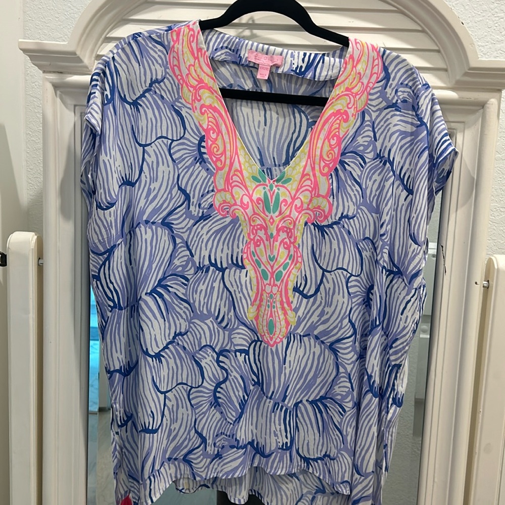 Lilly Pulitzer Sydney Caftan Blouse/Beach Cover Up